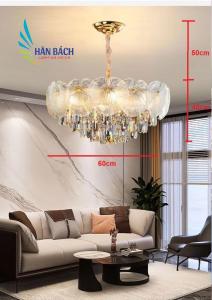 [SANG TRỌNG – CAO CÂP] Đèn ốp trần pha lê phòng ngủ phòng khách HÂN BÁCH