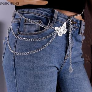 GUCHEN3🦋 Tính Khí Bướm Eo Chuỗi Thanh Lịch Nhiều Hai Lớp Bướm Tua Eo Chuỗi Vành Đai Cho Phụ Nữ Thời Trang Kim Loại Cao Eo Cơ Thể Chuỗi Ăn Mặc Phụ Nữ Vành Đai