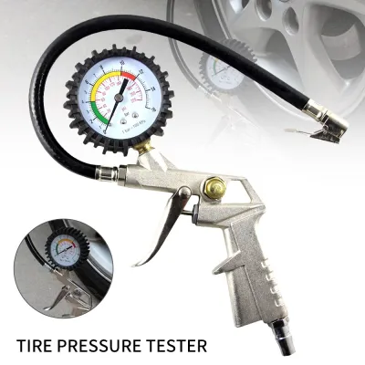 AUTOFun 220Psi Auto Tire Inflator Air Pressure Gun Isi Ukur Tekanan Angin 3 in 1 Tire Gauge Kit Alat Pengisi Ukur Tekanan Buang Angin Ban
