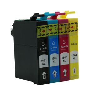 Compatible T1661 T1662 T1663 T1664 Ink Cartridges Replacement for Epson ME-10 ME-101 Printers Black/Cyan/Magenta/Yellow 4 Colors