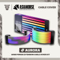 [BroByte] AsiaHorse Aurora ARGB PRO PSU Cables Cover Kit | Addressable RGB Power Extension Cable Cover Kit for Motherboard and GPU PC Cables | 5V 3Pin ARGB Sync | Fit for 12+4-Pin/8pin/24pin Cables. 