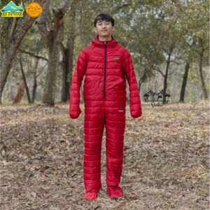 Rir Outdoor Haneut Series Wearable Sleeping Bag Synthetic Down 6 oz Compress - Sleeping Bag Jumpsuit