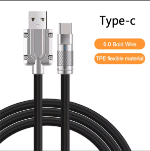 120W 6A Super Fast Charge 1M&2M Liquid Silicone Cable Quick Charge Micro USB Cable IP Huawei Samsung Charger