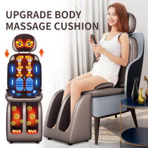 Jinkairui Body Massager Fullbody Massage Chair Neck Back Waist Leg Kneading Heating Massage Cushion Seat kerusi urut badan elektrik