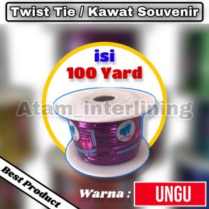 Pita Kawat Souvenir Roll 100 Yard Berbagai warna |  Kawat Pengikat Souvenir | Pengikat Bungkus Permen | Twist Tie Kawat ikat souvenir | Kawat Pengikat Bingkisan Pelastik | Kawat Pengikat Bungkusan Pelastik | Kawat bungkus Roti permen kado Hampers Hempers