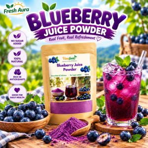 Blueberry Juice Powder 250g - Refreshing Berry Drink Mix for Smoothies Iced Drinks Milk & Yogurt. No sugar added 100% natural rich in antioxidants good for daily health.