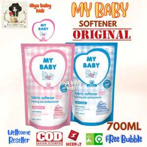 My Baby Pelembut Pelicin Pakaian Bayi 700 ML MYBABY Softener & Ironing Aid Blue 700ML