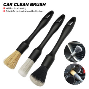 [Fast Shipping] 3Pcs Car Detailing Brush Set Interior Exterior Air Vents Dashboard Cleaning Tools Auto Detail Tool Ultra-Soft Car Detailing Brush Kit