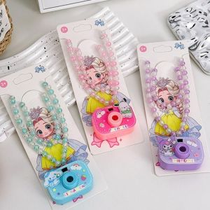 Girls Sanrio Camera Shape Necklace Projection Necklace Toy Children Pendant Accessories