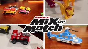 Magnetic Mix or Match Jungle Animals Toy Play Set 16 Pieces