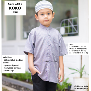 BAJU LEBARAN KOKO ANAK BAHAN KATUN