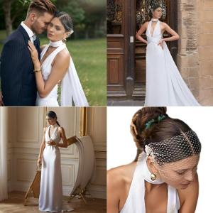 Pearls Bridal Veil with Delicate Face Cover Elegant Tulle Hairpiece for Wedding Celebrations Wedding Photo Props
