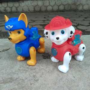 Mainan Anak Paw Patrol WJ950 Ada Lampu Musik Dan Bisa Jalan Menggunakan Baterai | Mainan Robot Patrol Dalmation Kemasan Kantong Murah Terbaru | Mainan Anak Robot Paw Patrol Bahan Dari Plastik Bump And Go Action