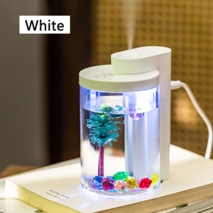 Mini USB Air Humidifier with Colorful LED Night Light Quiet Nano Mist Desk Humidifier Auto Shut-Off Portable Home Office Bedroom Moisturizer Decor