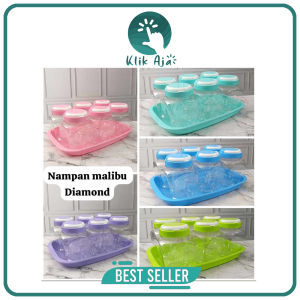 KlikAja88 Toples Nampan Satu Set Plastik Nampan Malibu Diamond