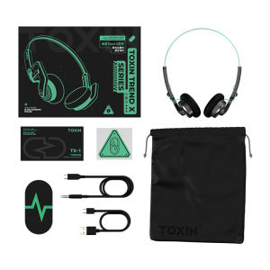 TOXIN Original TX-1 Retro Over Ear Wireless Earphone Bluetooth 5.4 HIFI Stereo Headset Gamer 70H Playtime  Sport Headphones