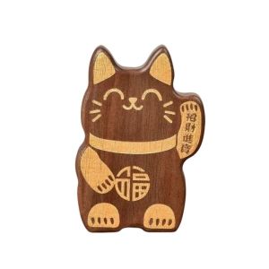 MNTT Maneki-neko Fortune Cat Bottle Opener Lucky Wooden Kitty Fridge Creative Cute ic Cap Remover Kitchen