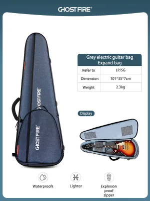GHOSTFIRE Super thick high-end Bass Electric Guitar Gig Bag fit ST/TL LP/SG Precision/Jazz come with Expansion Package
