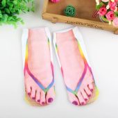 3D Funny Socks for Women Creative Novel Print Boat Ankle Socks Fashion Casual Cute Flip-Flops Sock Christmas Gift