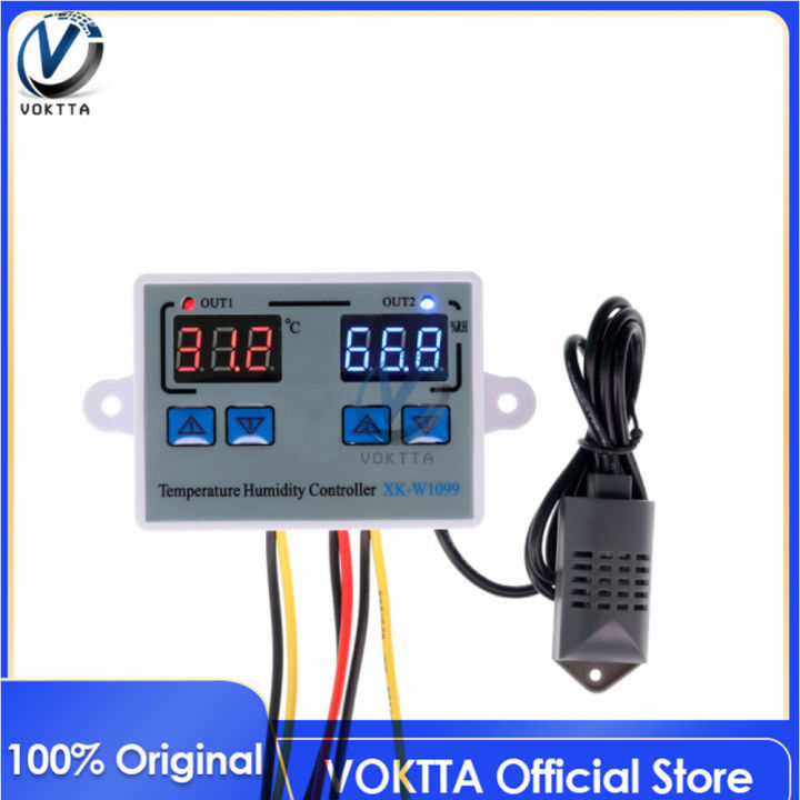 Original VOKTTA XK-W1099 Dual Display Digital Temperature Humidity ...