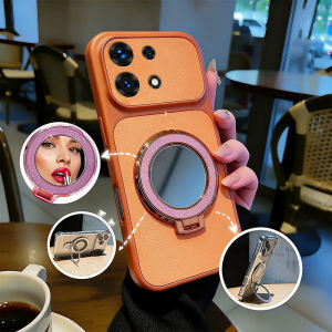 Feadship Case for VIVO Y05 y05t y05a y11d 4g 2026 phone casing Softcase Silicone shockproof Cover new design aesthetic cute Makeup mirror with holder for girls KNHZJ1