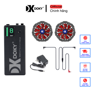 [Xả Kho Giảm Giá] Bộ Phụ Kiện Áo Điều Hòa DOKY Nhật Bản Cao Cấp PIN 50.000mAh Quạt 18V Chạy 18-20 Tiếng Có 8 Số Màn Hình LED BH 12 Tháng