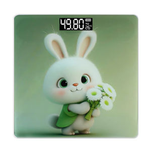 Cân đo mỡ cơ thể thông minh hoạt hình xuyên biên giới bán buôn dropshipping cân điện tử nhỏ có thể sạc lại đo trọng lượng chính xác cao