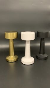 LED Table Lamp Retro Bar Touch Dimmable 3 Color Rechargeable Dining Desktop Night Light for Vintage Desk Lamp Bar Decoration