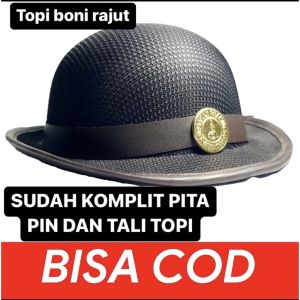 GROSIR 20 PCS Topi Pramuka Putri dan Putra Boni & Baret Rajut dan Laken