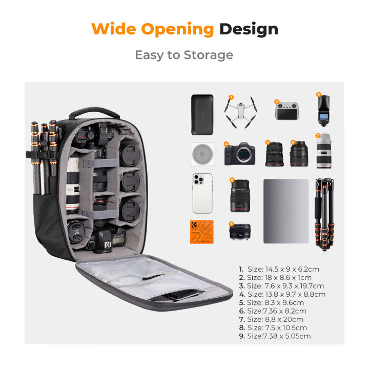 K&F%20CONCEPT%2022L%20Camera%20Backpack%20Hardshell%20DSLR%20Photography%20Camera%20Bag%20with%2015.6%20Inch%20Laptop%20Compartment%20Waterproof%20Camera%20Case%20Compatible%20for%20Canon/Nikon/Sony/DJI%20Mavic%20Drone%20-%20Image%203