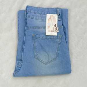 DMJ Celana Panjang Wanita Dewasa dmj Bahan Jeans Street Biru Kulot
