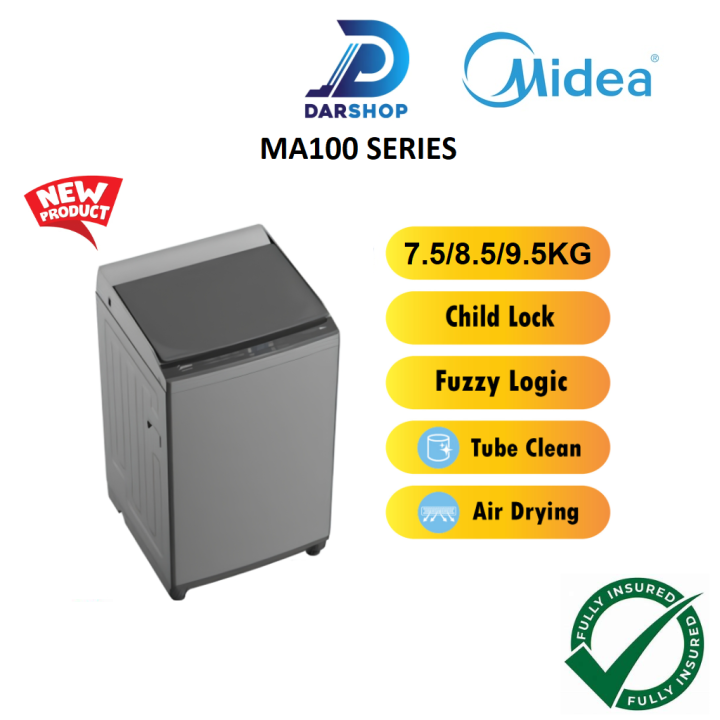 Midea Washing Machine 7.5KG 8.5KG 9.5KG Top Load Washer Mesin Basuh
