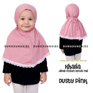 Dungdungkids Khalia Kerudung Anak Jilbab Instan Hijab Anak Bergo Premium Renda Bawah