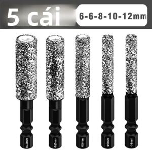 5PCS Mũi khoan chuyên nghiệp Mũi khoan tắc kê Mũi khoan kim cương cho gạch men đá marble đá cẩm thạch bit khoan khô