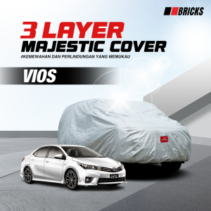 3 Layer Cover VIOS Sarung Mobil Outdoor Anti UV & Waterproof BRICKS
