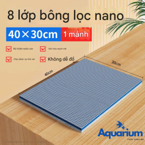 Bông Lọc 8D Lọc Nước Hồ Cá Cảnh Hồ Koi - Kích Thước Lớn 40x30 / 50x30 / 50x40 / 120x30 / 120x50 cm – Dày Lọc Sạch Dễ Vệ Sinh