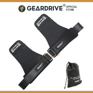 GEARDRIVE 1Pair Weight Lifting Grips With Adjustable Wrist Straps For Deadlifts Heavy Powerlifting And Pull Ups