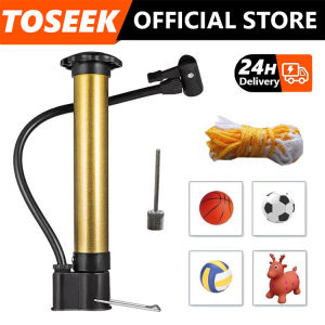 TOSEEK Bike Basketball Air Pump Bicycle Mini Portable High Pressure Floor Inflator Tire Air Pump Volleyball Inflator