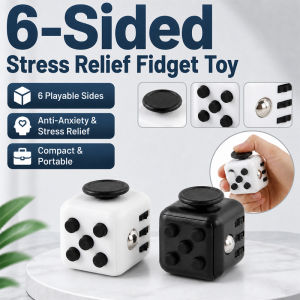 Stress Relief Cube/Six-Sided Fidget Dice/Anxiety Reduction Toy/Sensory Plaything/Office Desk Relaxation/Kids & Adults