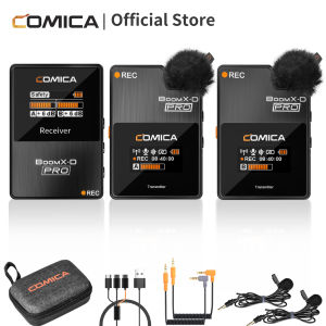 Comica BoomX-D PRO Wireless Microphone For Canon Nikon Sony Fujifilm Camera Smartphone PC 2.4G Wireless Lapel Mic For Audio