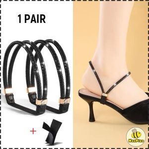 MaxPlus【Ready in Stock】 1 Pair Women Detachable Shoe Straps Women High Heels Shoelaces Elastic Straps