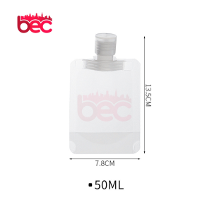 [BEC] Travel Pouch Botol Refill Transparan Shower Gel Shampoo Portable Botol Refill Tempat Sabun Cair Travel Plastik Fliptop