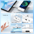 GOOJODOQ Power Bank Mini Time Capsule 5000mAh Emergency Phone Charger Type-C Port Mini Power Bank 22.5w Mini Fast Charge Portable Powerbank with Type-C Cable. 