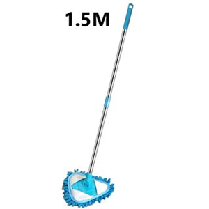 Retractable 180° rotating triangle mop Household cleaning mop Floor window ceiling Mop Bathroom tool 1.5M/2M 180° rotating triangle mop with wall-mounted window cleaning tools and mop cloth clean tool