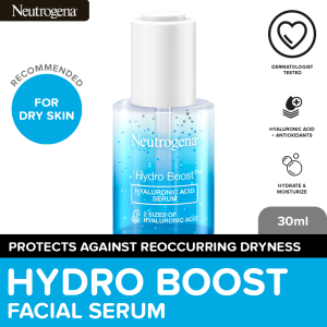 Neutrogena Hydro Boost Hyaluronic Acid Serum 30ml - Moisturizing Serum with HA and Vitamin B5 Suitable for All Skin Types No Added Fragrance