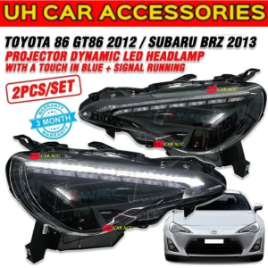 Toyota 86 GT86 2012 / Subaru BRZ 2013 Projector Dynamic Led Headlamp With A Touch In Blue + Signal Running