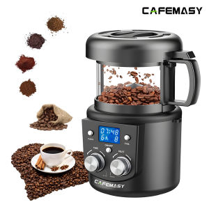 [BH 1 Năm] Máy rang hạt cà phê không khí dùng cho gia đình Cafemasy CCR-305D Làm Nóng Rang 8 Cấp Độ Hẹn Giờ 1-15 Phút