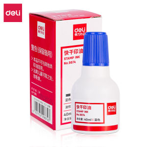Mực Con Dấu DELI 40ML - Mực In Con Dấu Nước Dùng Đóng Tất Cả Con Dấu Chính Hãng