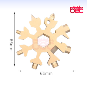 [BEC] Gantungan Kunci 18 in 1 Snowflake Multifungsi Serbaguna Survival 18 in 1