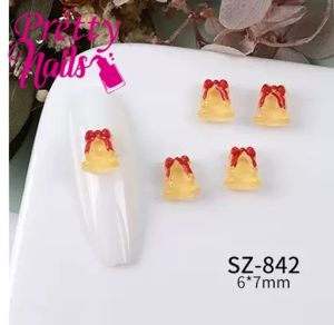 1 ชุด มี 5 ชิ้น อะไหล่เรซิ่นคริสต์มาสน่ารักการ์ตูน Santa Claus Bonfire Elk เรซิ่นติดเล็บ